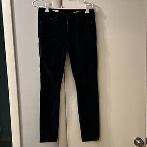 Gap Skinny Black Velvet Jeans